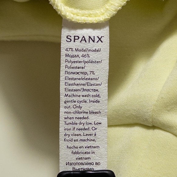 SPANX Airelessentials Oversized Quarter Zip Sweatshirt 3X Yellow Athleisure Cozy - Picture 9 of 10